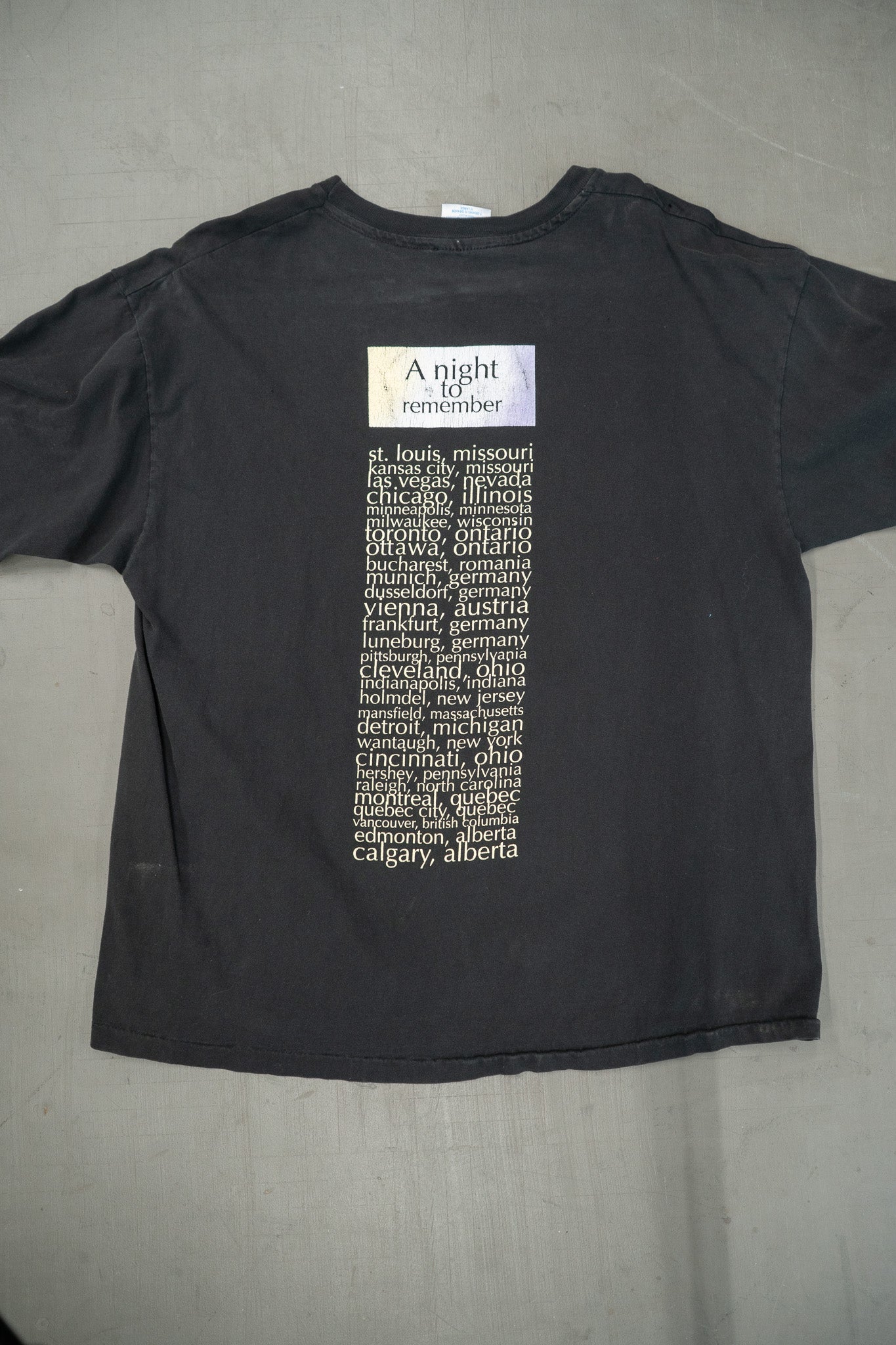 T-SHIRT DE LA TOURNÉE ROD STEWART 1993