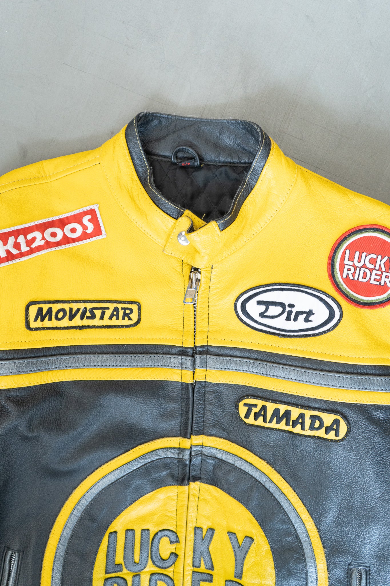 VESTE DE COURSE EN CUIR LUCKY RIDER