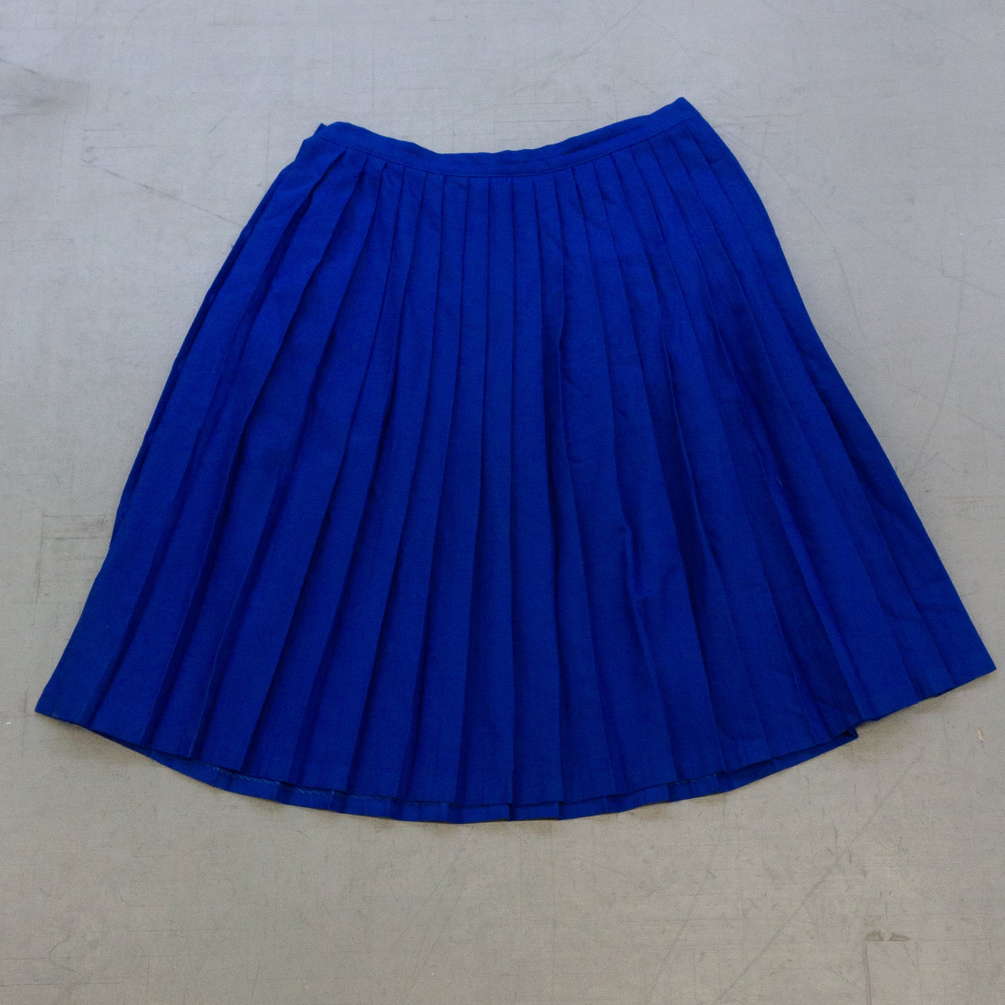 1980s 'Liz Moody' 100% Wool Pleated Maxi Skirt (42)