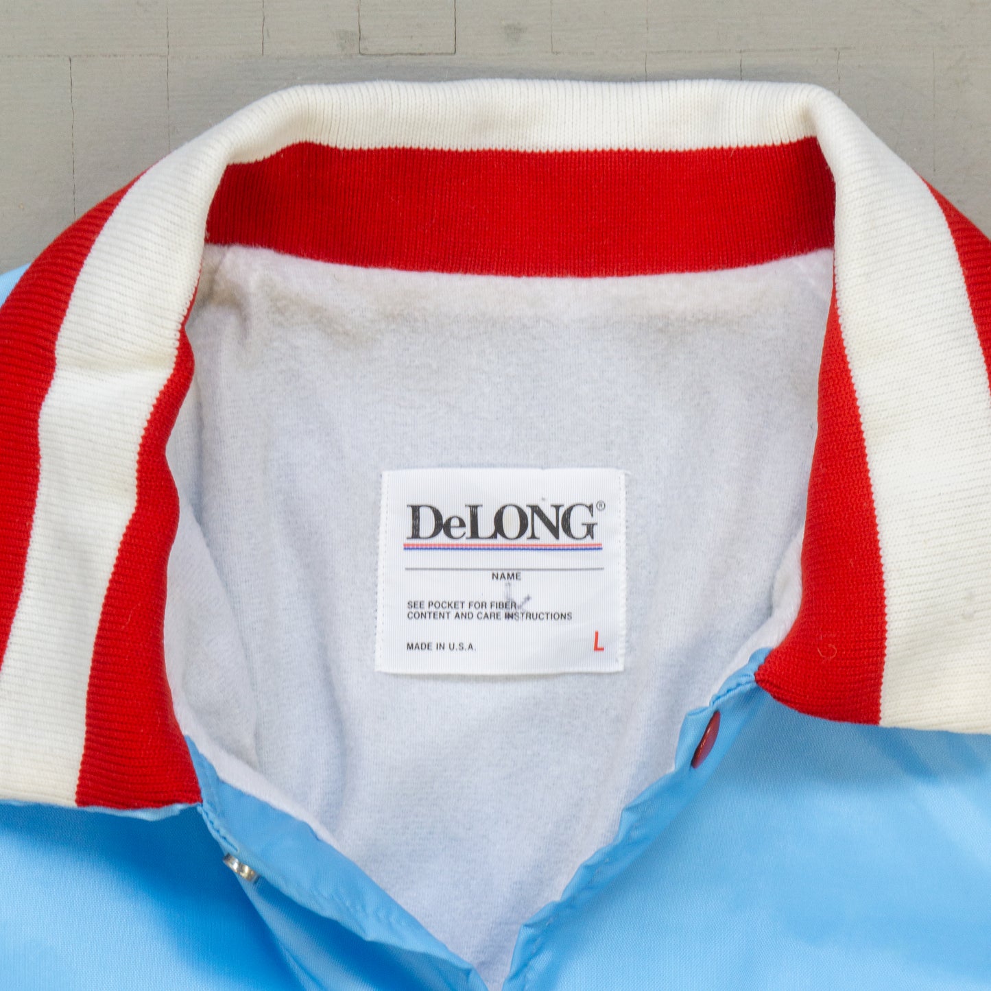 1990s DeLong Nylon Varsity Jacket (L)