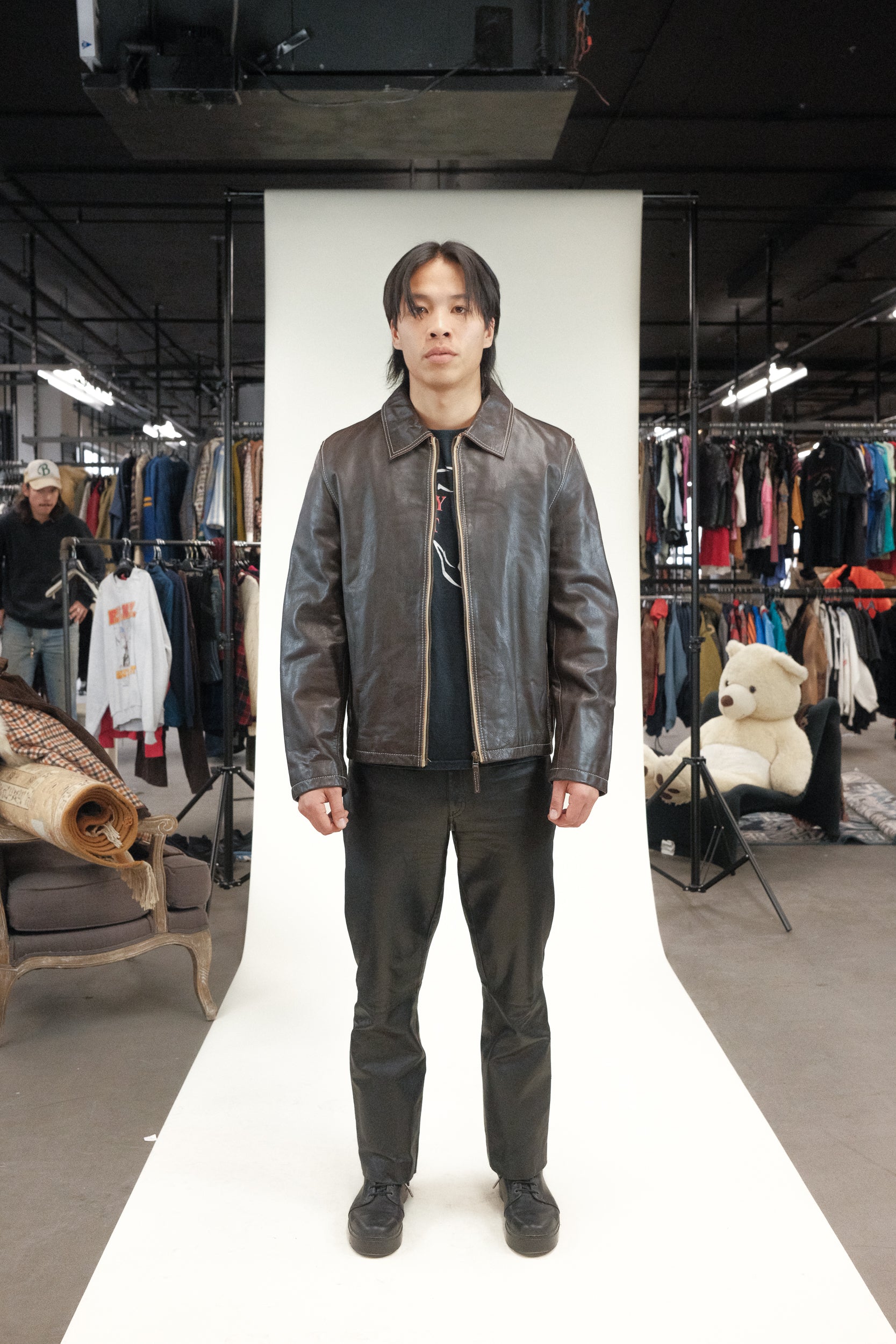 Y2K 'Jays New York' Leather Collared Jacket (M/L) – Marché Floh