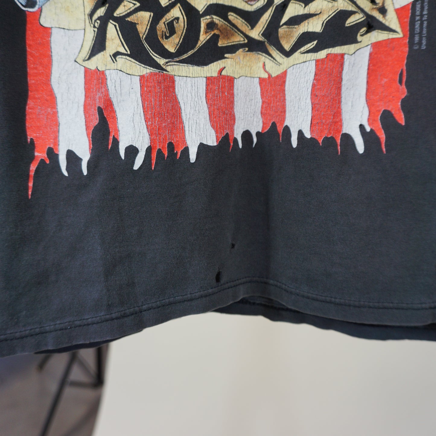 Tee-shirt en détresse Guns N Roses des années 90 (S)