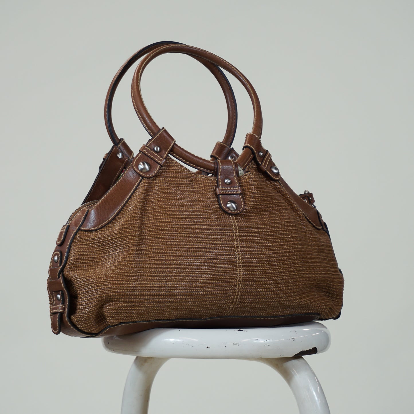 Vintage Fossil Woven Handbag
