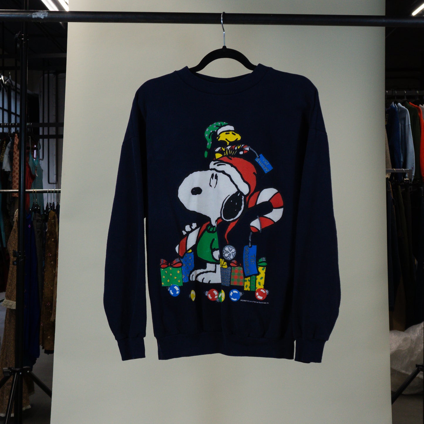 Snoopy Peanuts Holiday Crewneck des années 1990 (L)