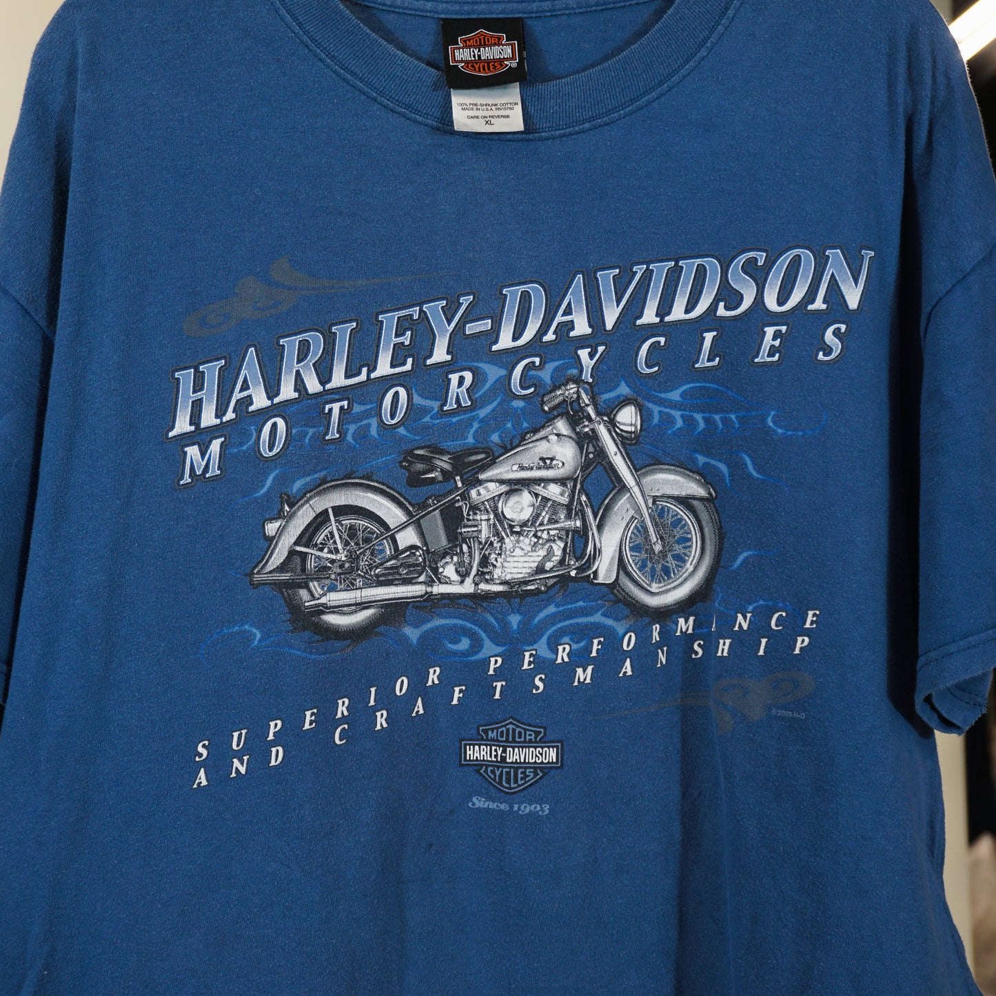 T-shirt graphique Harley Davidson Green Bay des années 2000 (XL)