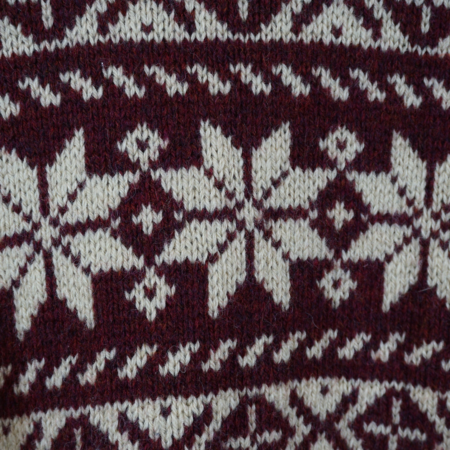 Pull en tricot de laine à motifs LL Bean des années 1980 (L)