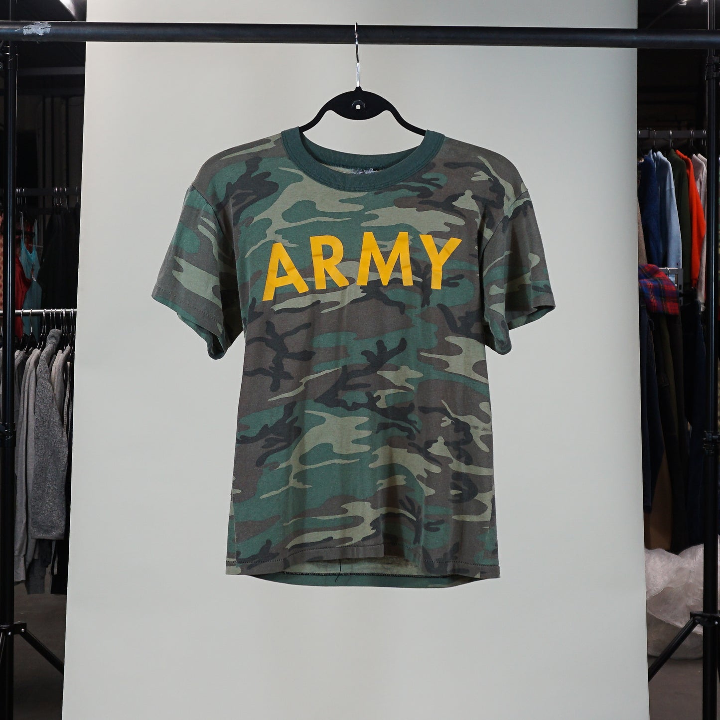 T-shirt à point unique de l’armée des années 80/90 (XS/S)