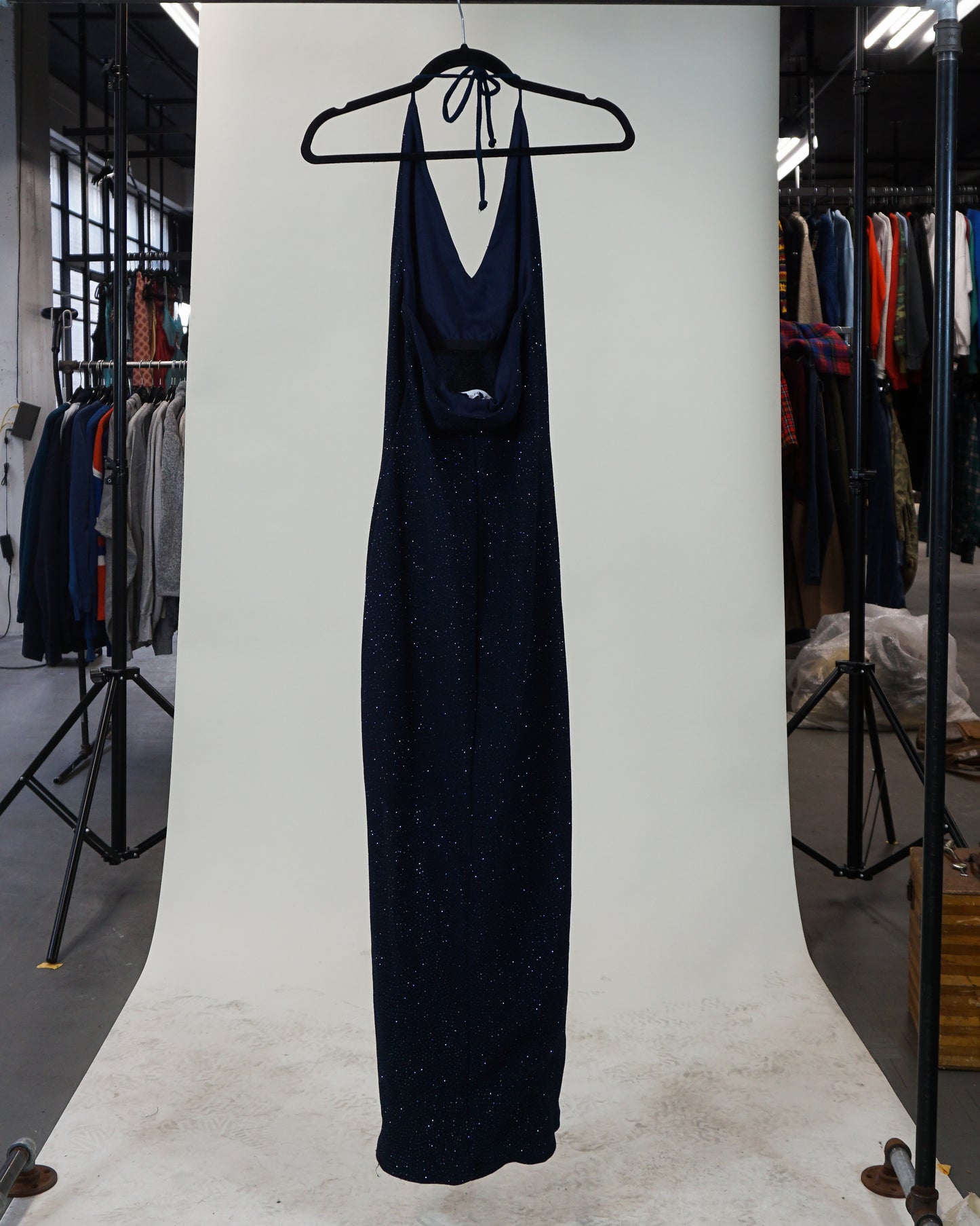 2000s Blue Sparkle Maxi Dress by Reitmans (Women's 7)