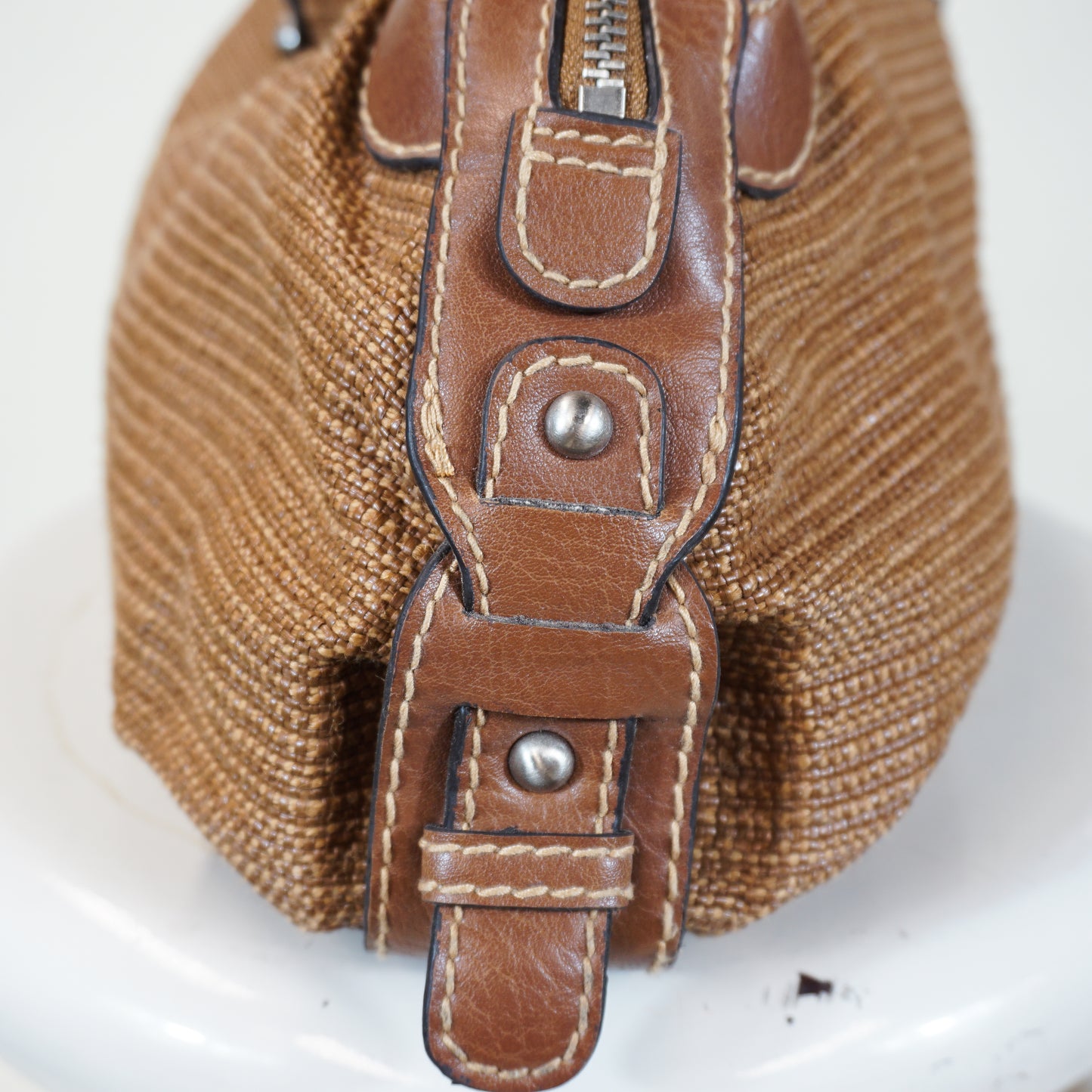 Vintage Fossil Woven Handbag