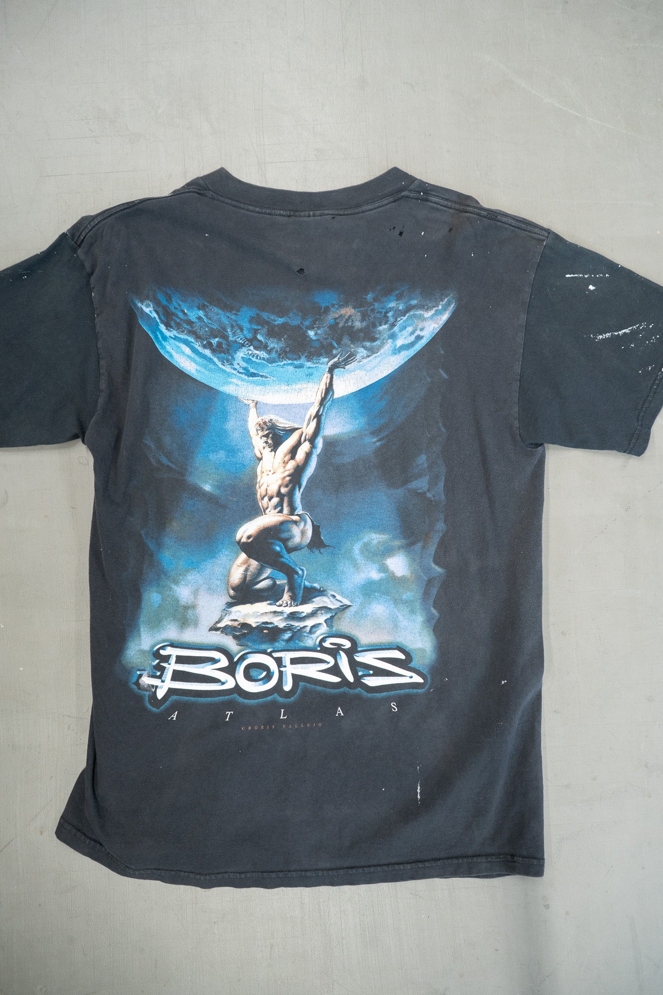 T-SHIRT ATLAS BORIS VALLEJO D'ÉPOQUE 1990