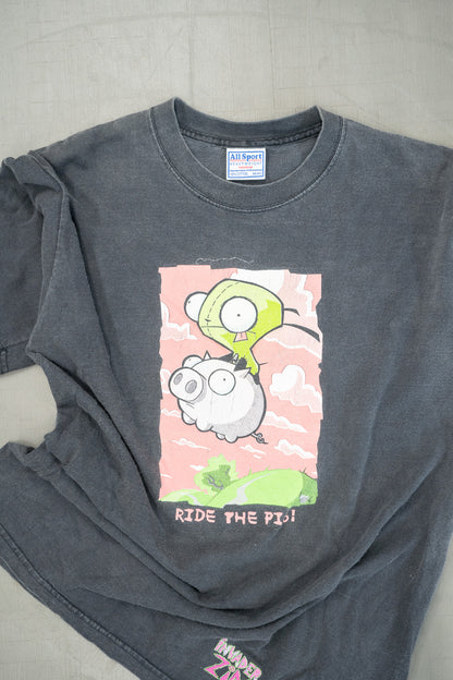 2001 INVADER ZIM RIDE THE PIG TEE