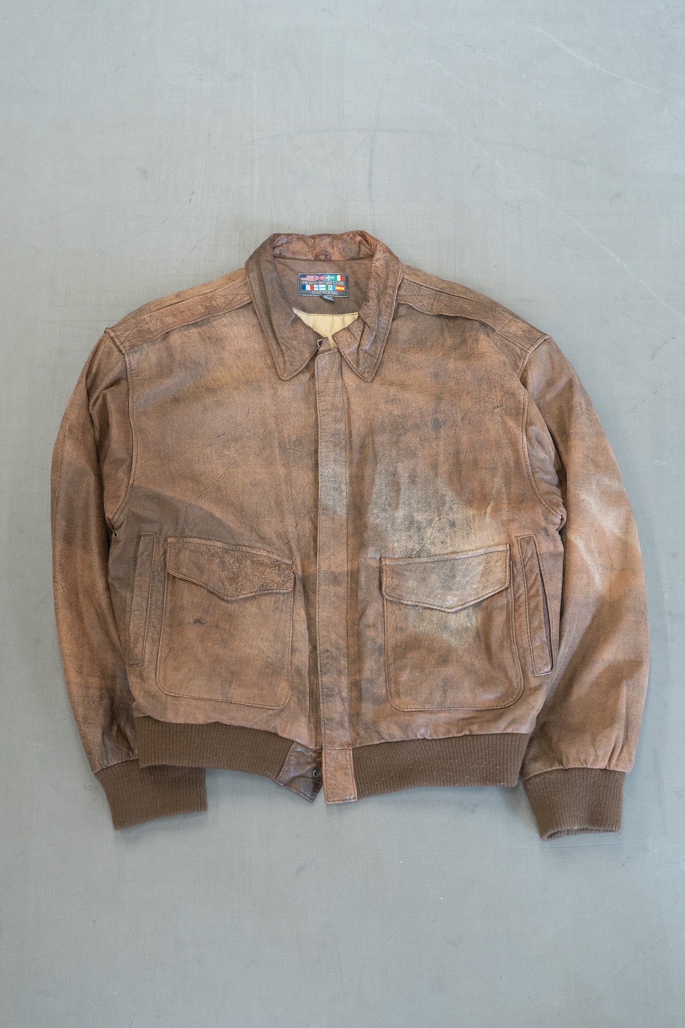 Paris Sport Club Leather shops Jacket