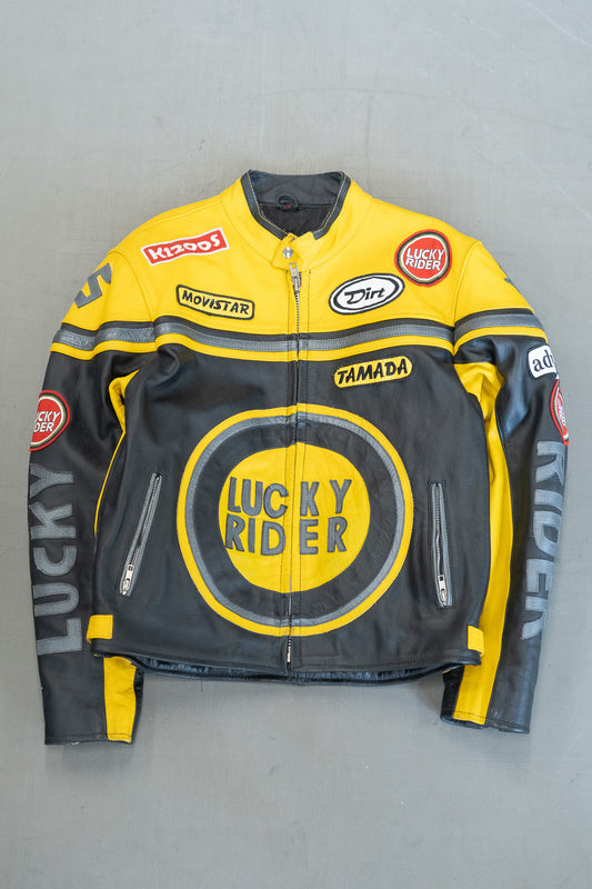 VESTE DE COURSE EN CUIR LUCKY RIDER