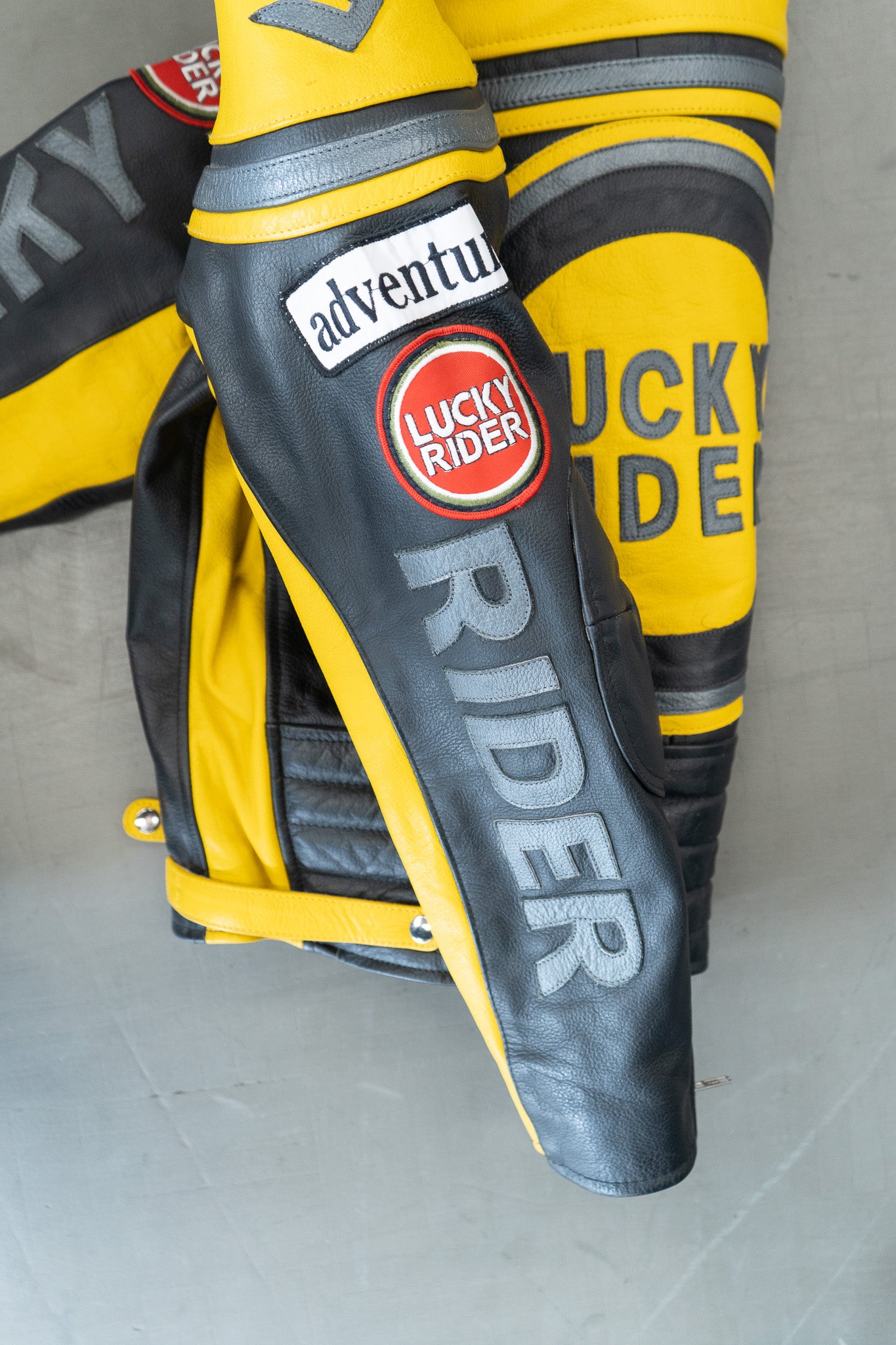 VESTE DE COURSE EN CUIR LUCKY RIDER