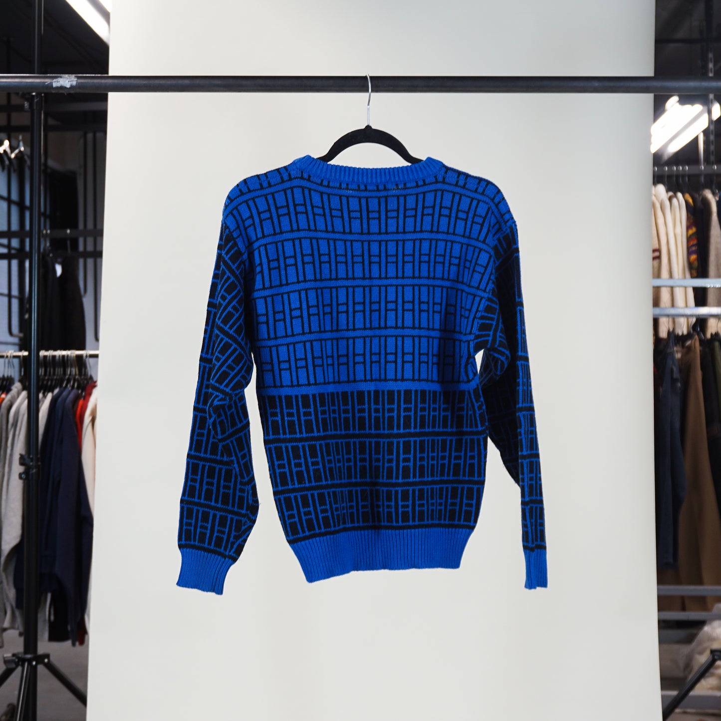 1990s 'Rene de France' Acrylic Pattern Sweater (S)