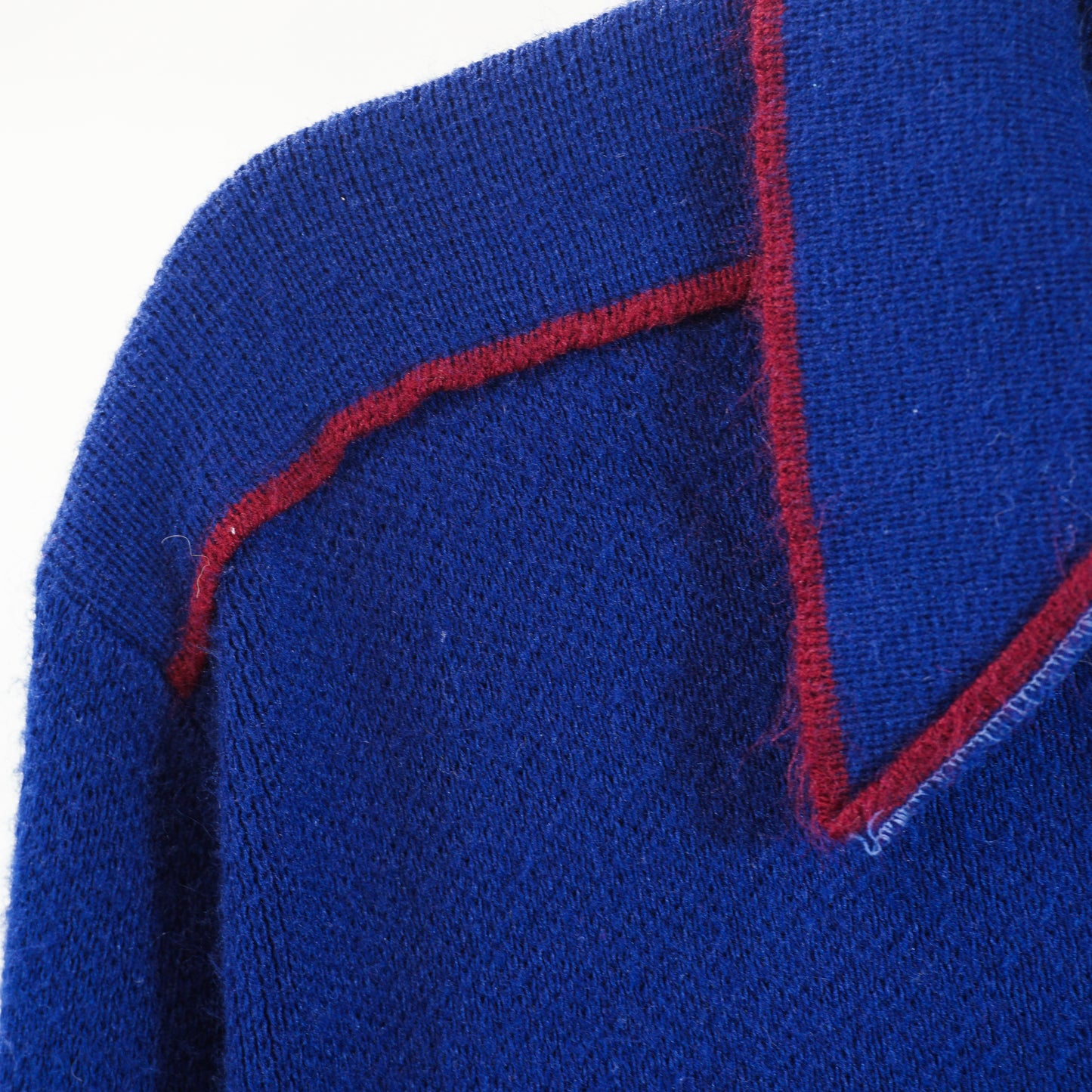 1970s Dagger Collar Zip-Up Sweater (M)