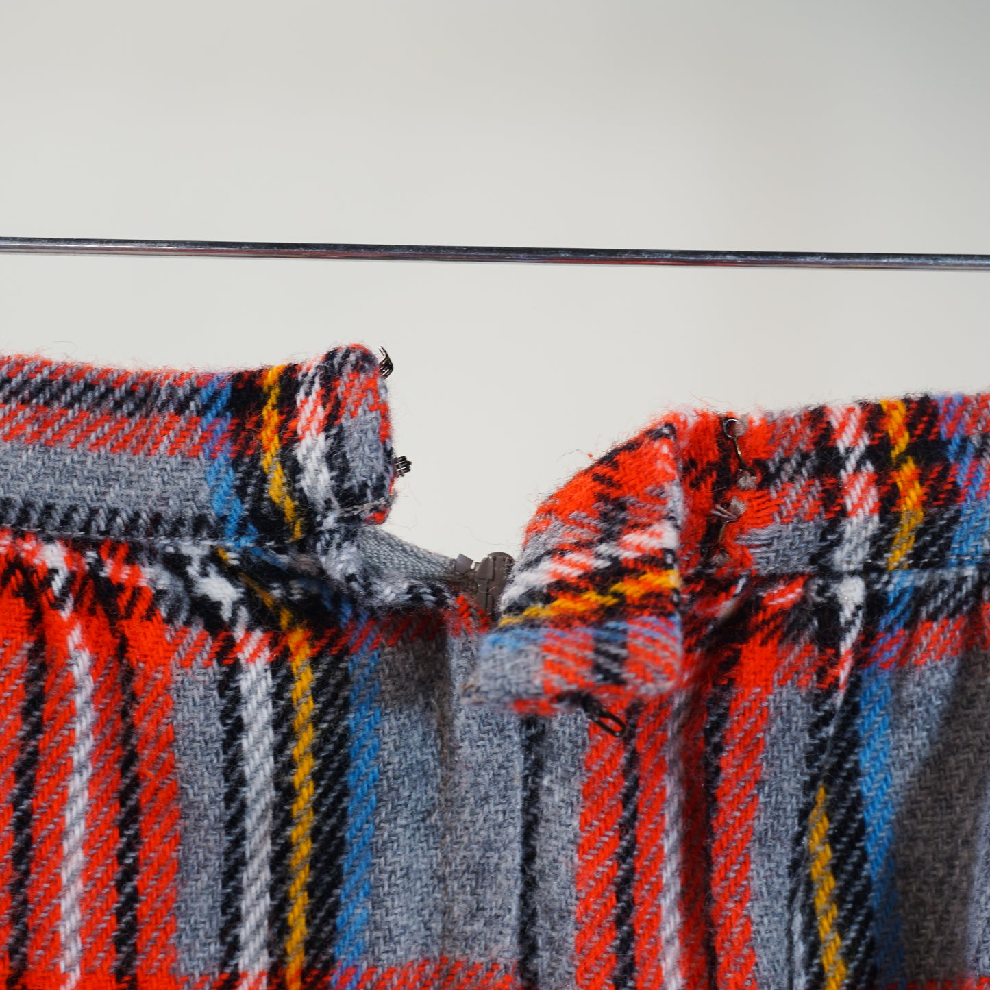 90s Wool Blend Plaid Maxi Skirt (27" Waist)