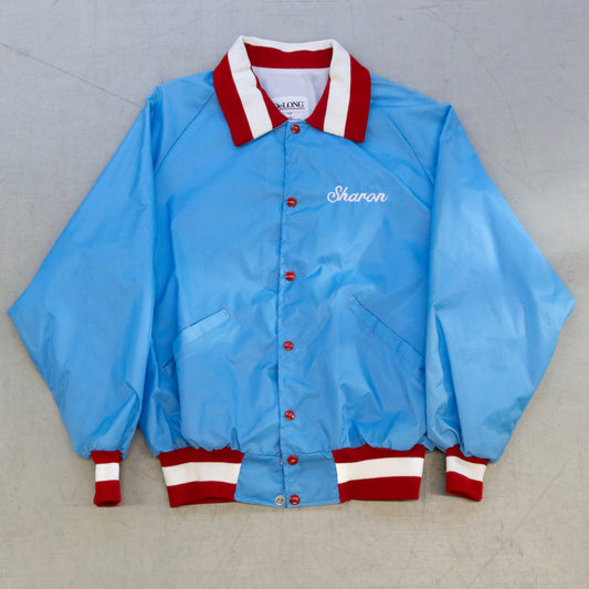1990s DeLong Nylon Varsity Jacket (L)