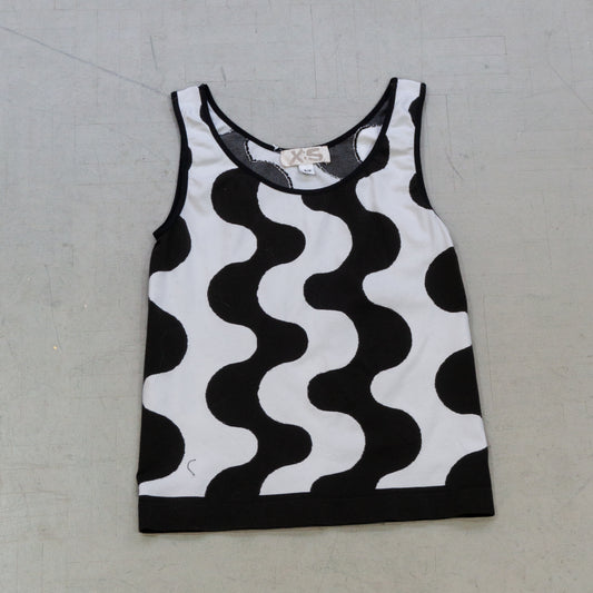 Y2K 'X:S' Abstract Stripes Tank Top (S)