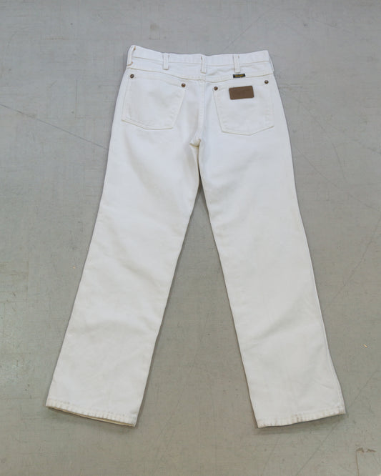 90s 'Wrangler' White Jeans (28x28)