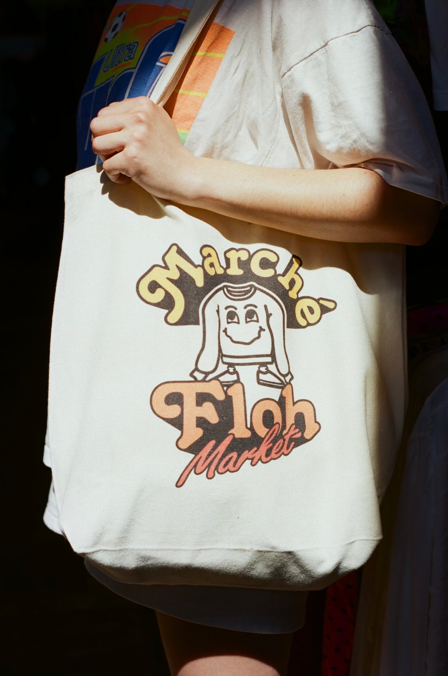 Marché Floh Printed Tote Bag